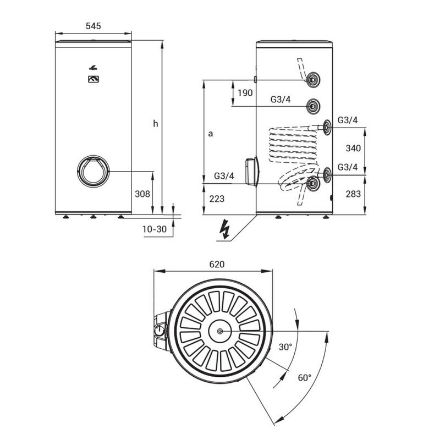 Mutassa a/az Hajdu IDE-150S ErP indirekt tároló részleteit Kép Hajdu IDE-150S ErP indirekt tároló