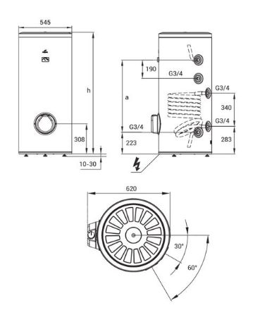 Mutassa a/az Hajdu IND-150 S ErP indirekt tároló, álló, egy hőcserélővel, cirkulációs csonkkal részleteit Kép Hajdu IND-150 S ErP indirekt tároló, álló, egy hőcserélővel, cirkulációs csonkkal