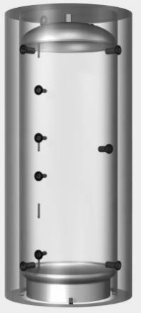 Mutassa a/az Hajdu Aquastic AQ PT6.2 2000 ErP puffertároló + szigetelés részleteit Kép Hajdu Aquastic AQ PT6.2 2000 ErP puffertároló + szigetelés