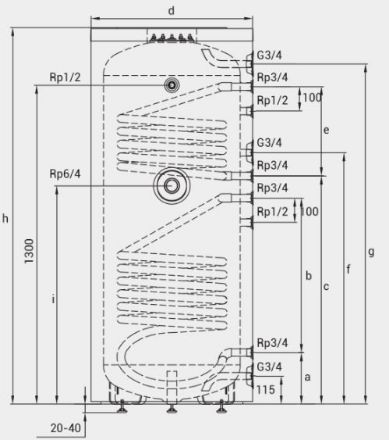 Mutassa a/az Hajdu Aquastic AQ STA200C indirekt tároló, álló, részleteit Kép Hajdu Aquastic AQ STA200C indirekt tároló, álló,