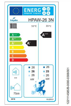 Mutassa a/az HAJDU HPAW 26 kw, fűtési/hűtési levegő-víz hőszivattyú 3fázisra részleteit Kép HAJDU HPAW 26 kw, fűtési/hűtési levegő-víz hőszivattyú 3fázisra