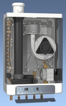 Mutassa a/az Hajdu HGK-47 kondenzációs kombi gázkazán, 42,2 kW új kivitel részleteit Kép Hajdu HGK-47 kondenzációs kombi gázkazán, 42,2 kW új kivitel