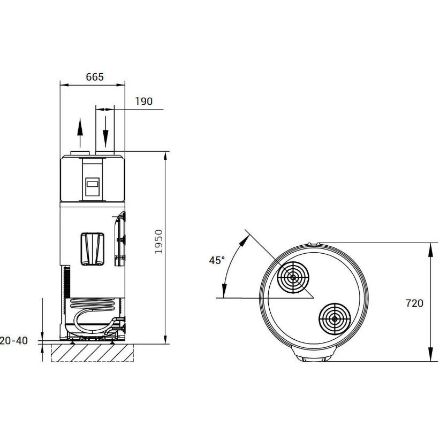 Mutassa a/az Hajdu Aquastic HB-300 hőszivattyús forróvíztároló, kizárólag nappali áramra részleteit Kép Hajdu Aquastic HB-300 hőszivattyús forróvíztároló, kizárólag nappali áramra