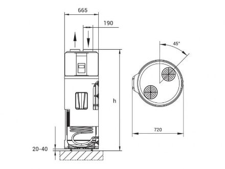 Mutassa a/az Hajdu HB-200 C hőszivattyús forróvíztároló, egy hőcserélővel részleteit Kép Hajdu HB-200 C hőszivattyús forróvíztároló, egy hőcserélővel