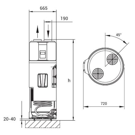 Mutassa a/az Hajdu HB 300 hőszivattyús tároló részleteit Kép Hajdu HB 300 hőszivattyús tároló