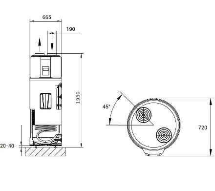 Mutassa a/az Hajdu HB-300 B hőszivattyús forróvíztároló, kizárólag nappali áramra részleteit Kép Hajdu HB-300 B hőszivattyús forróvíztároló, kizárólag nappali áramra