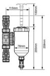 Kép Sentinel Vortex 300 mágneses iszapleválasztó 22 mm-es csatlakozással