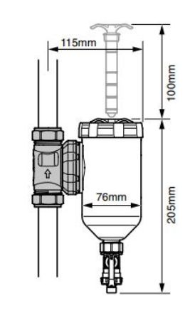 Mutassa a/az Sentinel Vortex 300 mágneses iszapleválasztó ¾" csatlakozással részleteit Kép Sentinel Vortex 300 mágneses iszapleválasztó ¾" csatlakozással