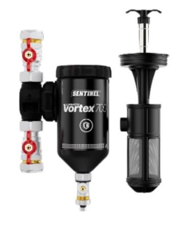 Mutassa a/az Sentinel Vortex 700 1" mágneses iszapleválasztó mechanikus szűrővel hőszivattyús rendszerhez részleteit Kép Sentinel Vortex 700 1" mágneses iszapleválasztó mechanikus szűrővel hőszivattyús rendszerhez