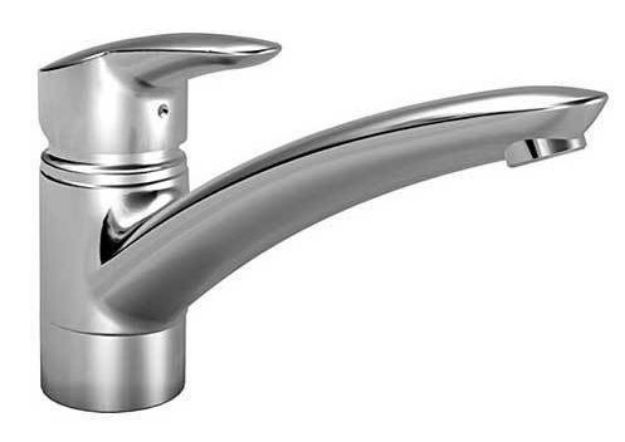 Kép HANSASIGNA egykaros álló mosogató csaptelep (ECO-funkció forrázásgátlóval, kinyúlás:190 mm, kifolyó magassága: 118 mm, flexibilis bekötőcsővel)