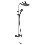 Kép Hansgrohe Vernis Shape Showerpipe 230, 1 jet, termosztátos zuhanyrendszer matt fekete