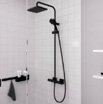 Kép Hansgrohe Vernis Shape Showerpipe 230, 1 jet, termosztátos zuhanyrendszer matt fekete