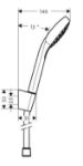 Kép Hansgrohe Croma Select E Zuhanyszett Vario 125 cm-es zuhanytömlővel, króm/fehér