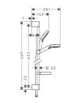 Kép Hansgrohe Crometta Zuhanyszett Vario 65 cm-es zuhanyrúddal és szappantartóval