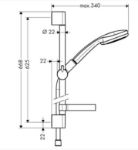 Kép Hansgrohe Croma 100 zuhanyszett Vario 65 cm-es zuhanyrúddal és szappantartóval