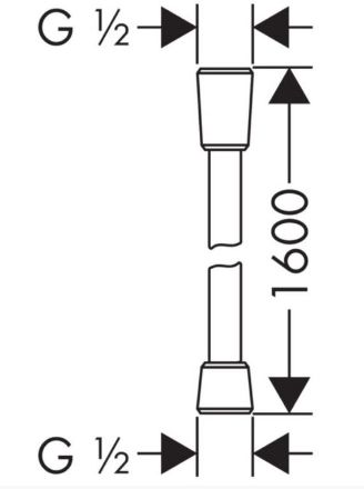 Mutassa a/az Hansgrohe Isiflex Zuhanytömlő 160 cm részleteit Kép Hansgrohe Isiflex Zuhanytömlő 160 cm
