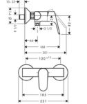 Kép Hansgrohe Focus Egykaros zuhanycsaptelep falsíkon kívüli szereléshez