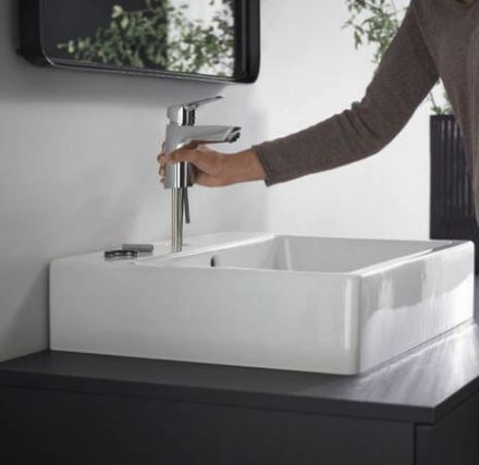 Mutassa a/az Hansgrohe Logis Egykaros mosdócsaptelep 70, push-open lefolyógarnitúrával részleteit Kép Hansgrohe Logis Egykaros mosdócsaptelep 70, push-open lefolyógarnitúrával