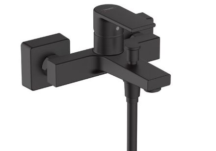 Mutassa a/az Hansgrohe Vernis Shape egykaros kádcsaptelep falsíkon kívüli szereléshez, matt fekete részleteit Kép Hansgrohe Vernis Shape egykaros kádcsaptelep falsíkon kívüli szereléshez, matt fekete