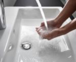 Kép Hansgrohe Vernis Shape egykaros mosdócsaptelep 190, automata lefolyógarnitúrával