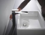 Kép Hansgrohe Vernis Shape egykaros mosdócsaptelep 190, automata lefolyógarnitúrával
