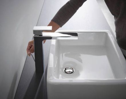 Mutassa a/az Hansgrohe Vernis Shape egykaros mosdócsaptelep 190, automata lefolyógarnitúrával részleteit Kép Hansgrohe Vernis Shape egykaros mosdócsaptelep 190, automata lefolyógarnitúrával