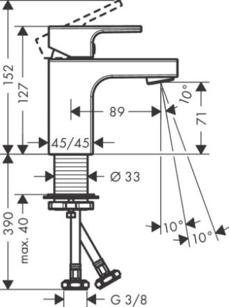 Mutassa a/az Hansgrohe Vernis Shape egykaros mosdócsaptelep 70, lefolyógarnitúra nélkül részleteit Kép Hansgrohe Vernis Shape egykaros mosdócsaptelep 70, lefolyógarnitúra nélkül