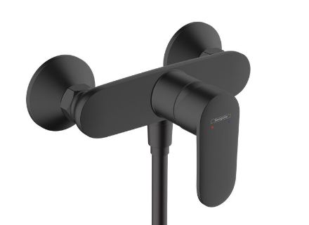 Mutassa a/az Hansgrohe Vernis Blend egykaros zuhanycsaptelep falsíkon kívüli szereléshez, matt fekete részleteit Kép Hansgrohe Vernis Blend egykaros zuhanycsaptelep falsíkon kívüli szereléshez, matt fekete