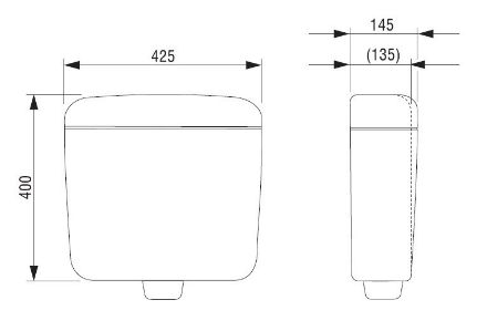 Mutassa a/az LIV Vision WC tartály részleteit Kép LIV Vision WC tartály
