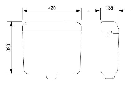 Mutassa a/az LIV Laguna monoblokk WC tartály részleteit Kép LIV Laguna monoblokk WC tartály