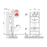 Kép LIV fali WC SZETT (LIV-FIX 9012 (333006) szerelőelem + Selenite-Eco fehér nyomólap + Sydney perem nélküli fali WC (9100901726) + Capella WC ülőke