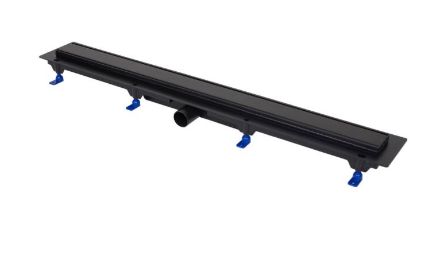 Mutassa a/az LIV 850mm Linear zuhanyfolyóka, fekete részleteit Kép LIV 850mm Linear zuhanyfolyóka, fekete