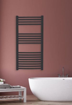 Mutassa a/az m-tech StarWave 2.0 400mmx700mm ívelt csőradiátor, fekete, EN442 részleteit Kép m-tech StarWave 2.0 400mmx700mm ívelt csőradiátor, fekete, EN442