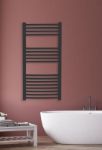 Kép m-tech StarWave 2.0 600mmx1200mm ívelt csőradiátor, fekete, EN442
