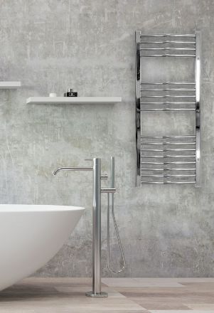 Mutassa a/az m-tech StarWave 2.0 400mmx1000mm ívelt csőradiátor, króm, EN442 részleteit Kép m-tech StarWave 2.0 400mmx1000mm ívelt csőradiátor, króm, EN442