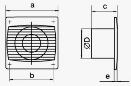 Mutassa a/az Vents 100STH Szellőzőventilátor csőcsatlakozóval, időkapcsolóval és páraérzékelővel 100mm részleteit Kép Vents 100STH Szellőzőventilátor csőcsatlakozóval, időkapcsolóval és páraérzékelővel 100mm