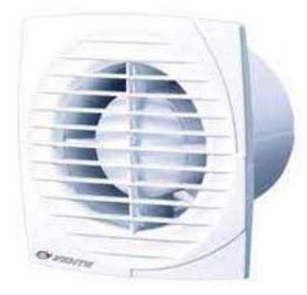 Kép Vents 100 DT axiális faliventilátor időzítővel szerelve