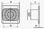 Kép Vents 100ST Szellőzőventilátor csőcsatlakozóval időkapcsolóval 100mm