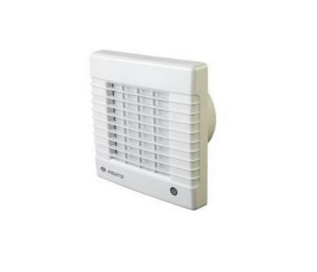 Kép Vents 100 MATHL automata zsaluval szerelt axiális faliventilátor, időzítövel, páraérzékelővel,golyóscsapággyal szerelve