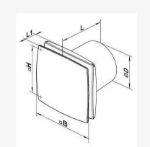Kép Vents 125 LDTL axiális ventilátor, turbo, fehér (3116)
