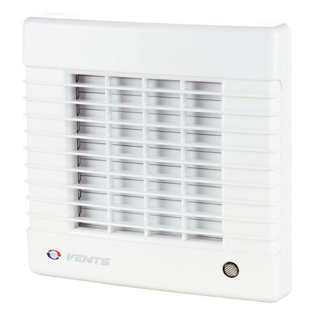 Kép Vents 125 MA THL automata zsaluval szerelt axiális faliventilátor, időzítövel, páraérzékelővel,golyóscsapággyal szerelve