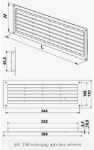 Kép Vents MV 350  368x130mm műanyag ajtórács