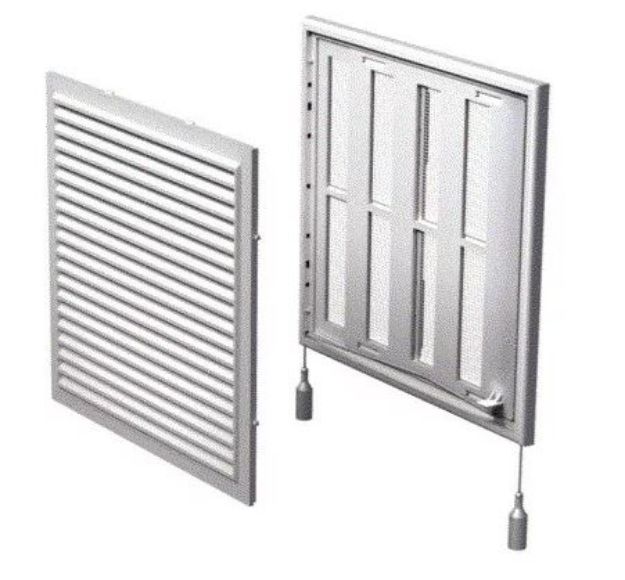 Kép Vents MV 250R 250X250 Műanyag szellőzőrács, szabályozható zsaluval