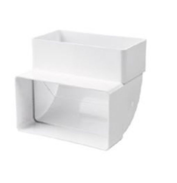 Kép Vents 7272 függőleges könyök laposcsatornához 60 x 120/90° 