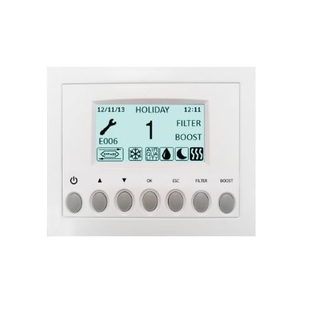 Mutassa a/az Aerauliqa QR230 E központi hővisszanyerős szellőztető, max 150m2-ig, Entalpia hőcserélővel, multifunkcionális szabályozóval részleteit Kép Aerauliqa QR230 E központi hővisszanyerős szellőztető, max 150m2-ig, Entalpia hőcserélővel, multifunkcionális szabályozóval