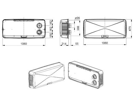 Mutassa a/az Aerauliqa QR100M egyhelyiséges hővisszanyerős szellőztető berendezés, max 75m2 részleteit Kép Aerauliqa QR100M egyhelyiséges hővisszanyerős szellőztető berendezés, max 75m2