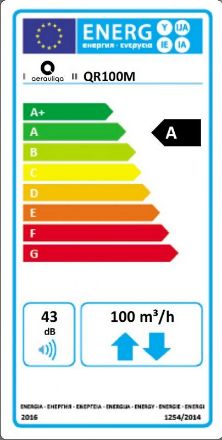 Mutassa a/az Aerauliqa QR100M egyhelyiséges hővisszanyerős szellőztető berendezés, max 75m2 részleteit Kép Aerauliqa QR100M egyhelyiséges hővisszanyerős szellőztető berendezés, max 75m2