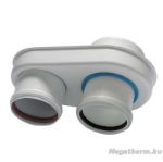 Kép Tricox PAD5020 szétválasztó adapter PPs/Alu 60/100mm - 80/80