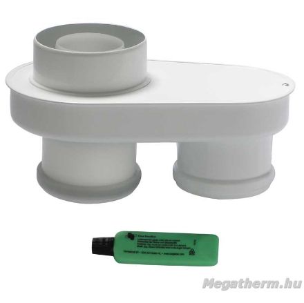 Mutassa a/az Tricox PAD5020 szétválasztó adapter PPs/Alu 60/100mm - 80/80 részleteit Kép Tricox PAD5020 szétválasztó adapter PPs/Alu 60/100mm - 80/80