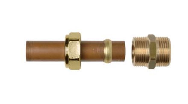 Kép Gebo Variowater 1/2" bordáscső-O15mm rézcső KM csatlakozó készlet 
